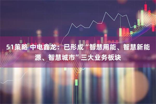 51策略 中电鑫龙：已形成“智慧用能、智慧新能源、智慧城市”三大业务板块